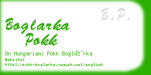 boglarka pokk business card